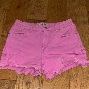 Wrangler denim shorts pink